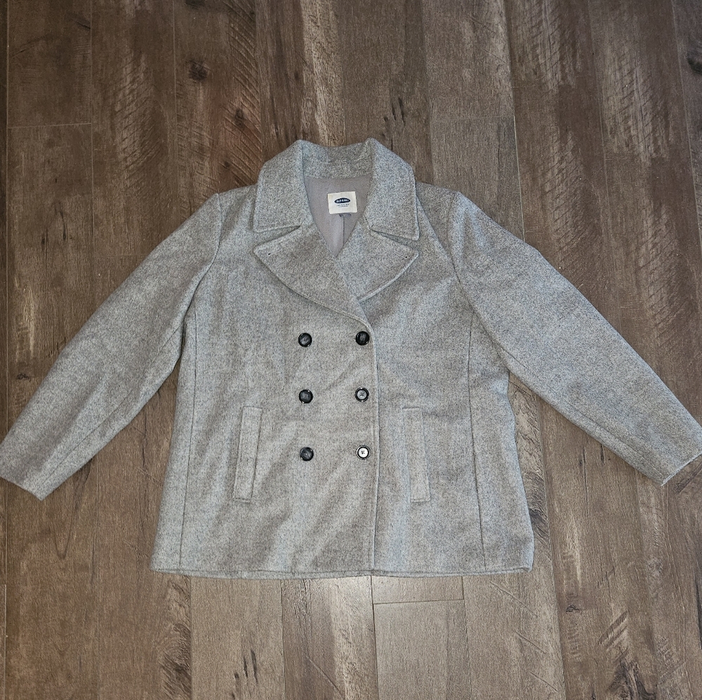 Women's Old Navy Gray Winter Pea Coat - Size XXL - Picture 4 of 7